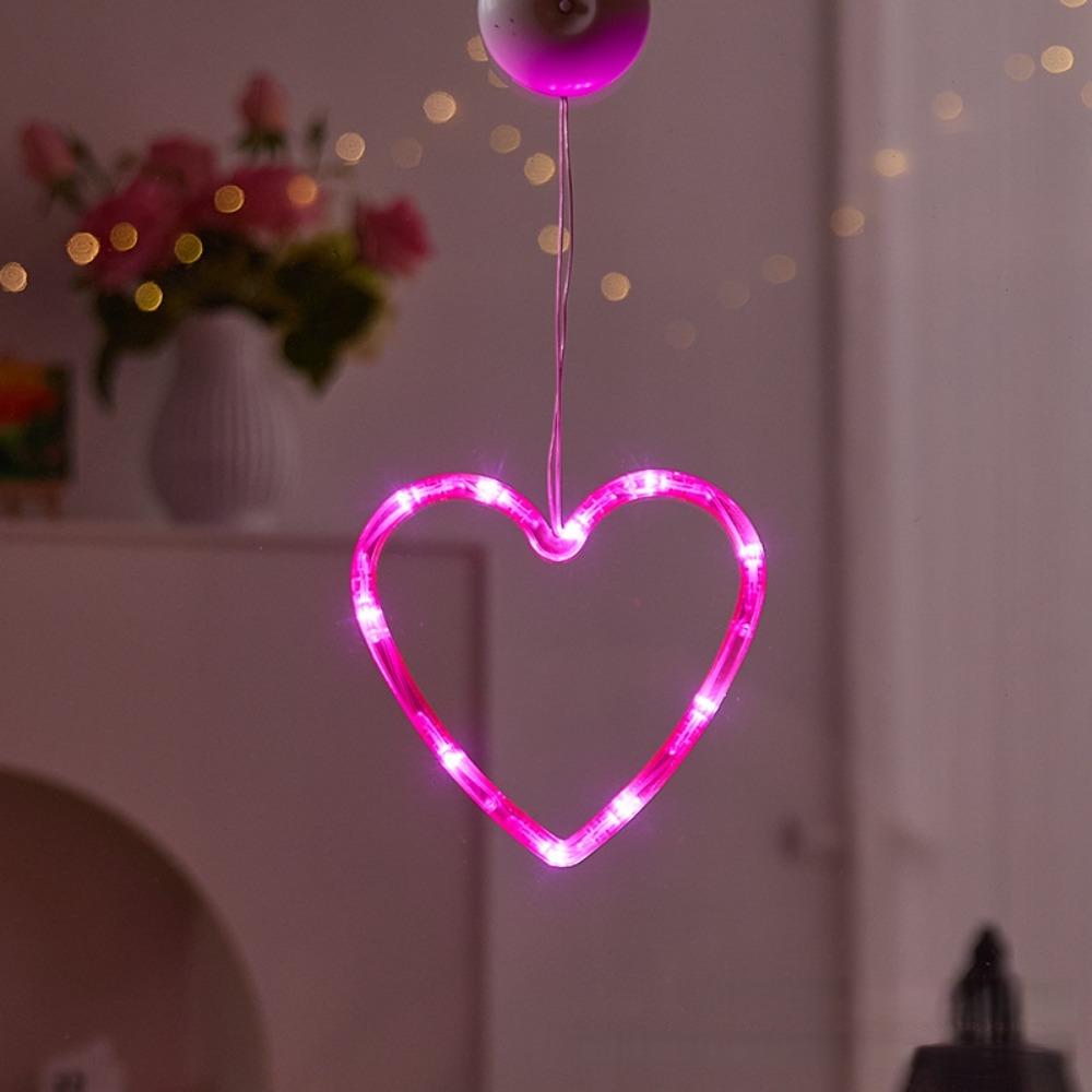 Waterproof Heart Curtain Fairy Light Creative Suction Cup Atmosphere Light  Proposal Ceremony