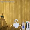 LED Star String Lights with USB Remote, 8 Modes, Copper Wire, Curtain Design, Hooks – Perfect for Christmas Decoration