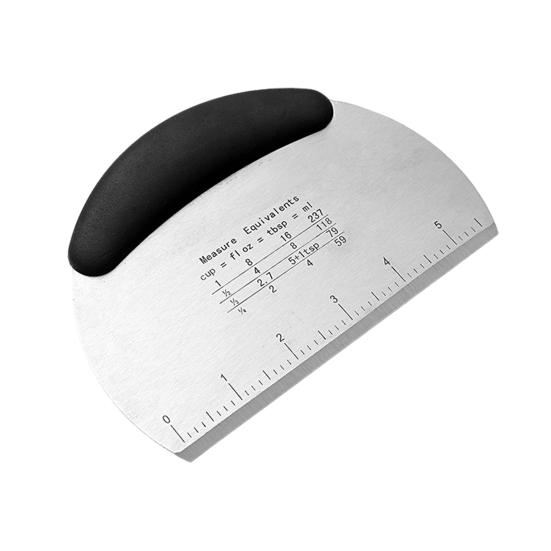 Резак для теста, настольный скребок из нержавеющей стали, конструкция с двойной шкалой, нескользящая ручка, инструмент для резки теста для дома