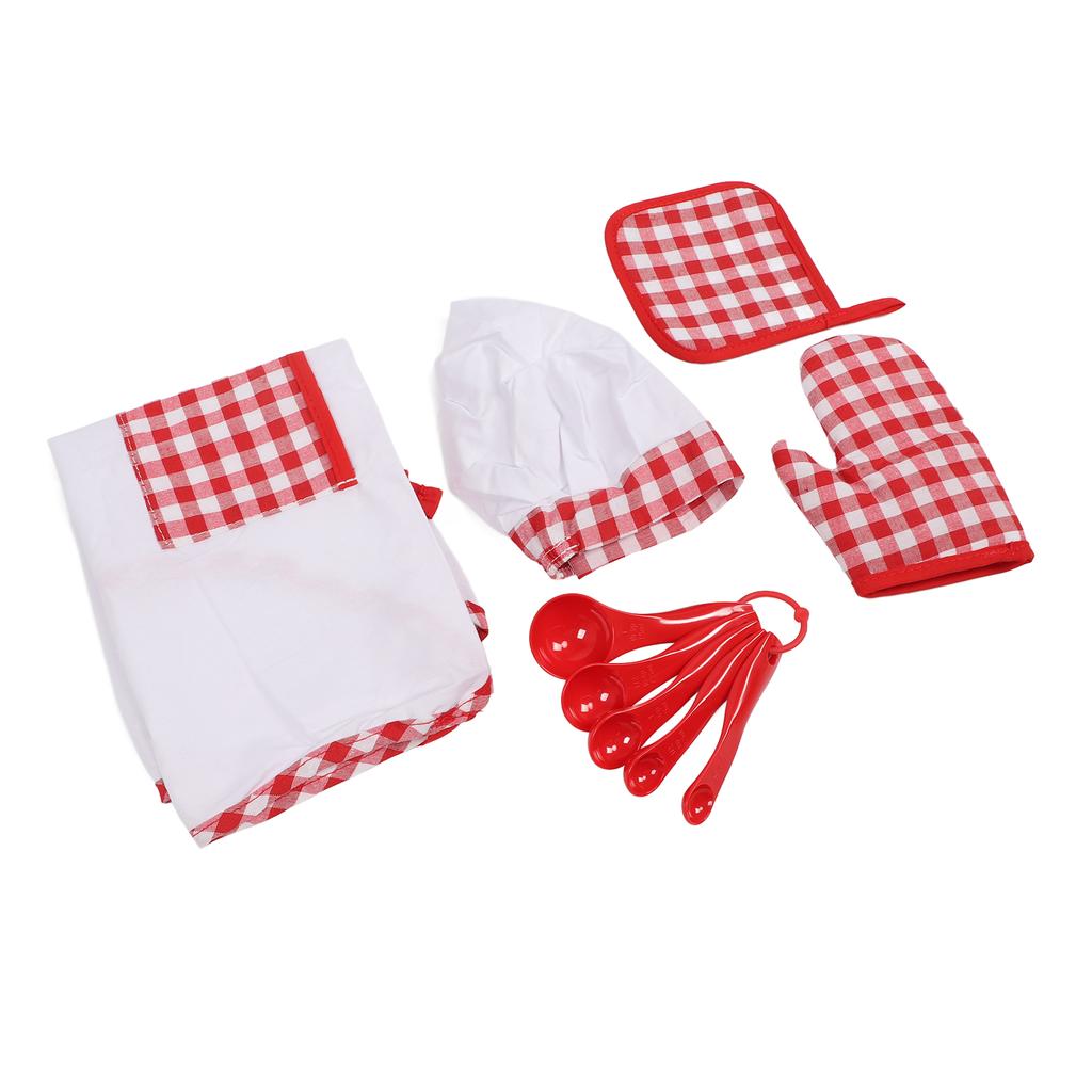 Детский костюм шеф-повара, фартук с регулируемым ремешком, шляпа шеф-повара, детский комплект шеф-повара для приготовления пищи и выпечки для девочек Tod