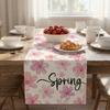 Fresh Style Dinning Table Runner Anti Slip Decorative Linen Table Runner Floral Pattern Table Decor Holiday Party