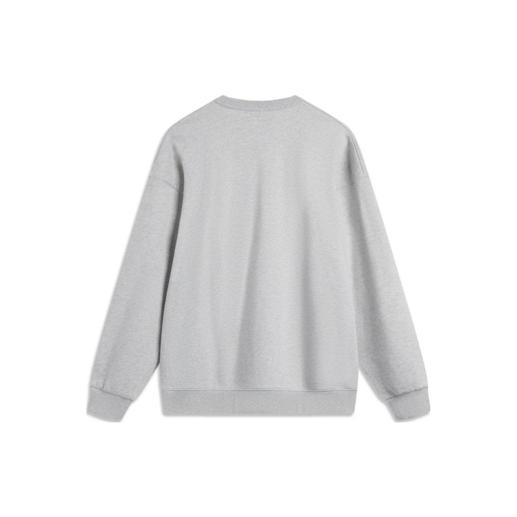 Li-Ning Li Ning Sports Life Collection Sweatshirt Unisex Heather Gray Light Smoke Gray AWDU785-3