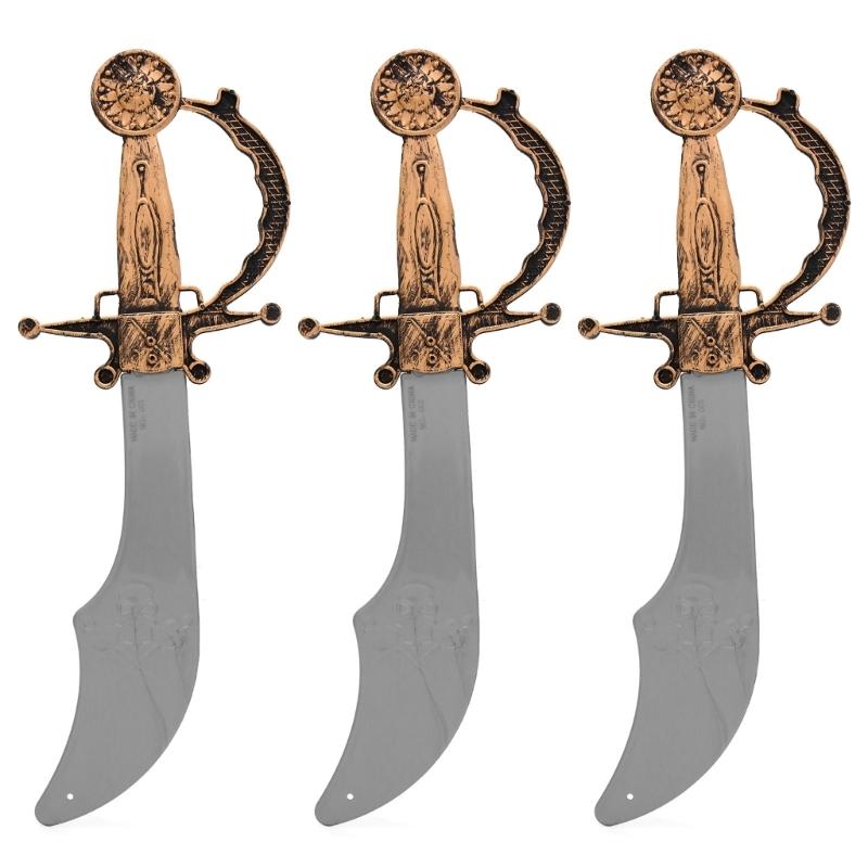 Карибский пиратский костюм Аксессуары 7 шт. Набор шляпы и платка Практичный полиэстер Для тематических вечеринок