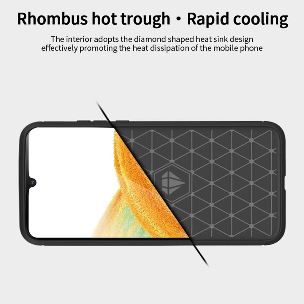 MOFI JK TPU Series-1 for Samsung Galaxy A34 5G Anti-fall Phone Case Carbon Fiber Brushed Protective TPU Phone Back Cover