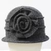 Autumn Winter Girl's Cap Flower Style Pure Wool Fedora Women's Hat Elegant
