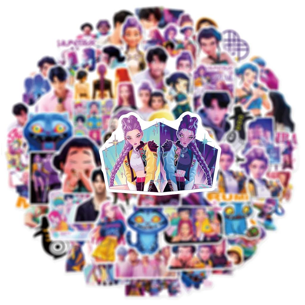 Мультфильмы K-pop Охотники на демонов Сделай сам Мультяшная наклейка Водонепроницаемое украшение Моно Скейт Блокнот Граффити Игрушка