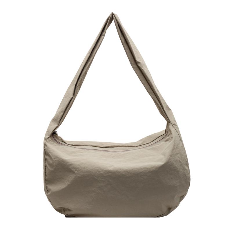 Холщовая сумка женская сумка-пельмень однотонная сумка через плечо большая вместимость сумка через плечо