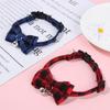 Cat Buckle with Bell Grid Collar Cats Collar Pet Supplies Puppy Collar Kitten Collar