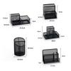 Metal Mesh Pen Holder 2/3 Grids Desk Organizer Holder Creative Metal Storage Box  Pencil