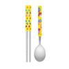 Leburn Children's Poppy Playtime Slim Spoon + Vacuum Chopsticks Set, Mixed Colors, Spoon + Chopsticks
