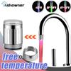 Led Water Faucet Stream Light Kitchen Bathroom Shower Tap Faucet Nozzle Head 7 Color Change Temperature Sensor Light Faucet Led