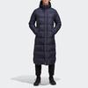 Adidas Long Hooded Down Jacket With Windproof And Thermal Protection Men Outerwear Blue GE9994