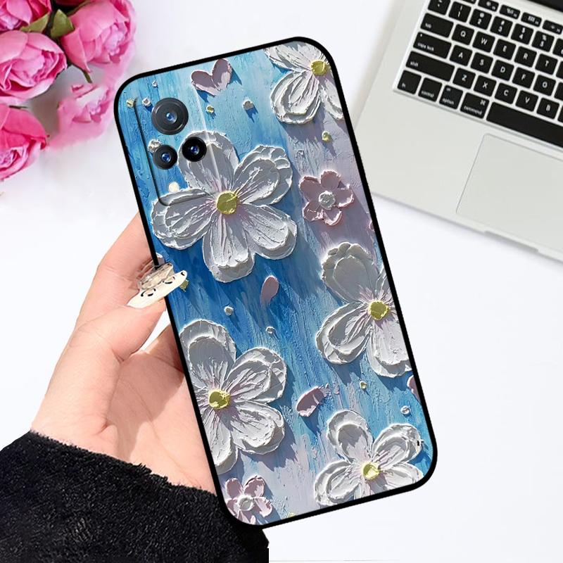 Чехол для Vivo V21 4G 5G V21s V2066 V2050 Мультяшное Животное Мягкий Силиконовый TPU Чехол для Телефона Для V21e V2061 V2055 Ударопрочный Бампер