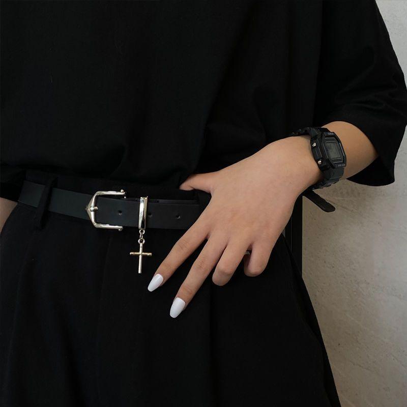 Versatile Unisex Dark Street Style Hip Hop Decorative Denim Pants Belt For Students