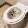 Creative Realistic Cute Cat Vision 3D Toilet Sticker Fun Animal Bathroom Toilet Lid Decor Self-adhesive PVC Waterproof Painting