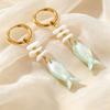Summer Ocean Fish Pendant Earrings High Quality Stainless Steel Dangle Earrings for Women Gold Plated Charm Beach Trendy Jewelry