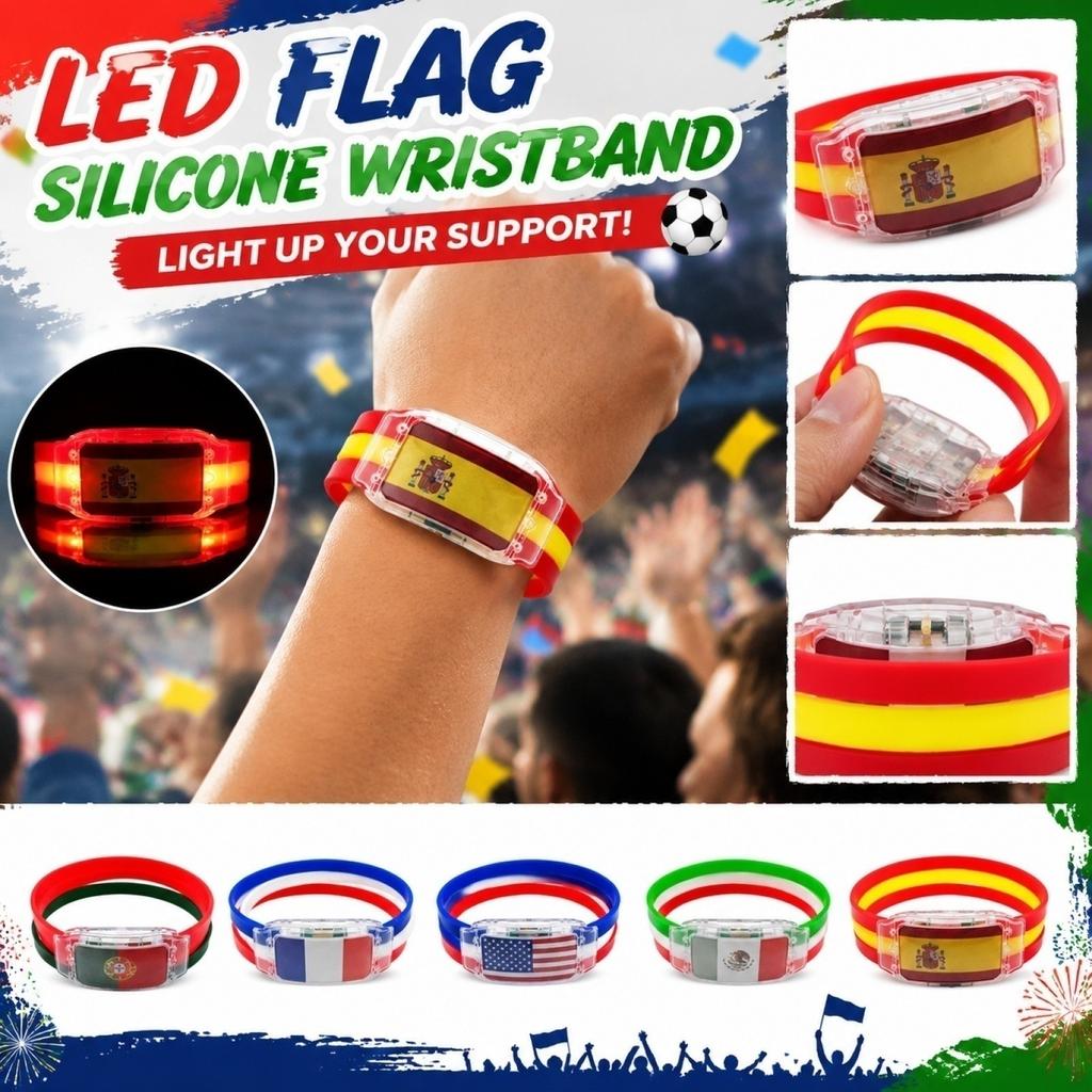 Silicone LED Wristband for Sports Fan Support - Light Up Bracelet for Events and Parties