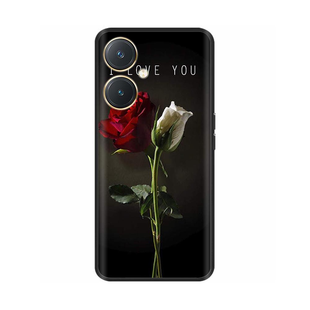 Чехол для Vivo Y27 Черный Чехол Череп Волк Силиконовый Мягкий Задние Чехлы Для Vivo Y27 5G Чехол для Телефона VivoY27 Y 27 2023 Защитный Чехол