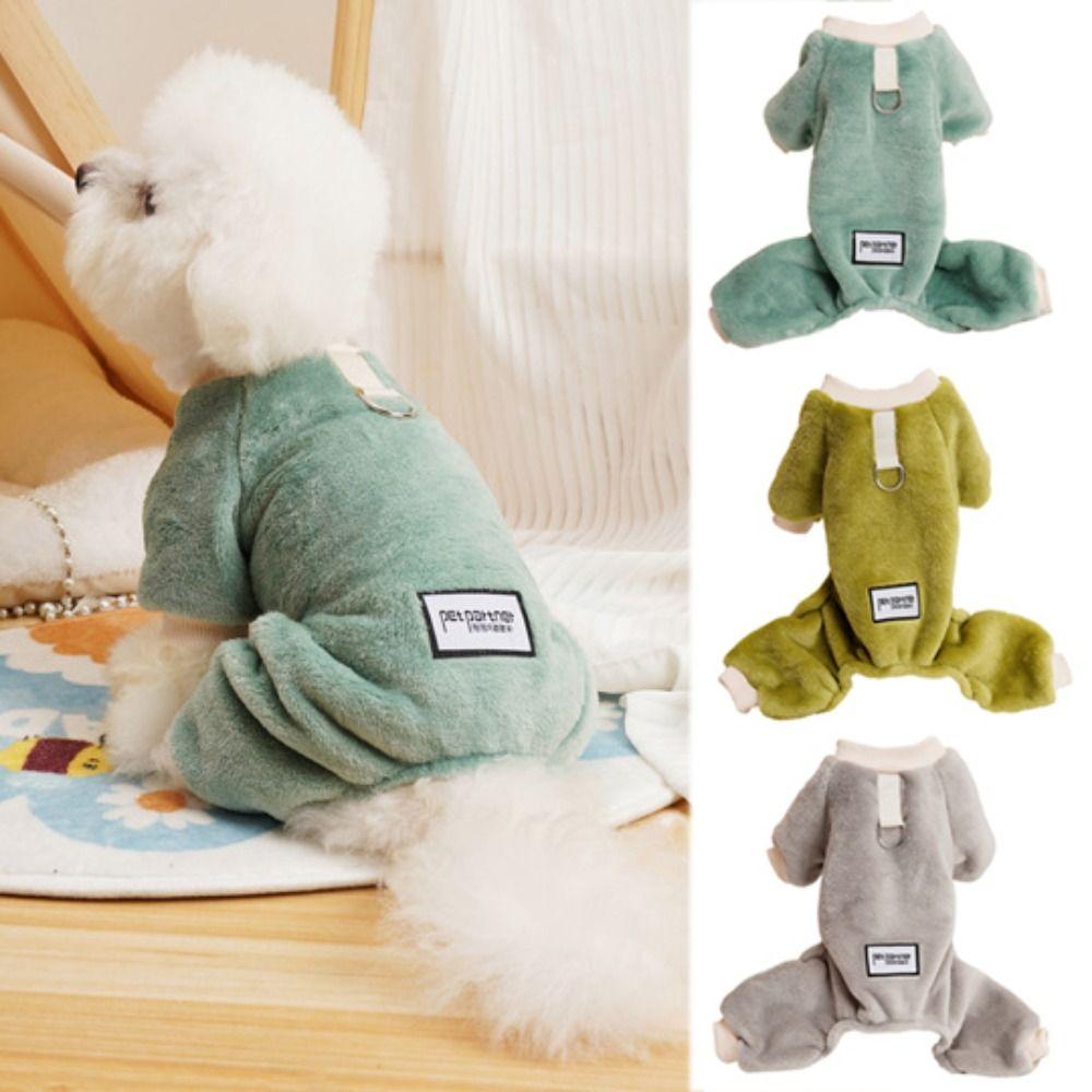 Soft Winter Dog Jumpsuit Thicken Dogs Cold Weather Clothes For Dogs Puppy Cats