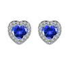 Heart Shape Earrings Full Diamond Effect Micro-Setting Love Zirconia Stud Earrings Romantic Jewelry for Women Girls Everyday Wear Anniversary Gift