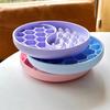 Pet Food Bowl, Silicone Pet Slow Food Bowl, Non-slip Design Silicone Pet Puzzle Feeding Bowl, Healthy Diet for Cats and Dogs