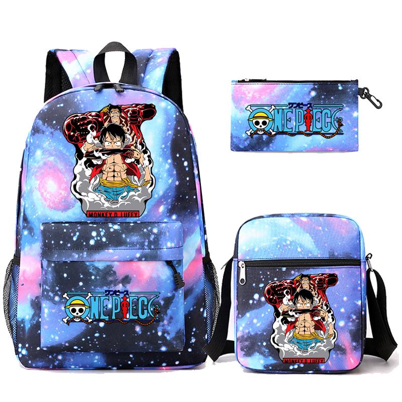 3 шт./компл. аниме цельный противоугонный рюкзак с моющейся сумкой через плечо пенал для девочек мальчиков подростков детей студентов рюкзак для отдыха Mochila