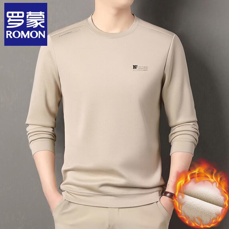 ROMON Men's Crew Neck Casual Tops