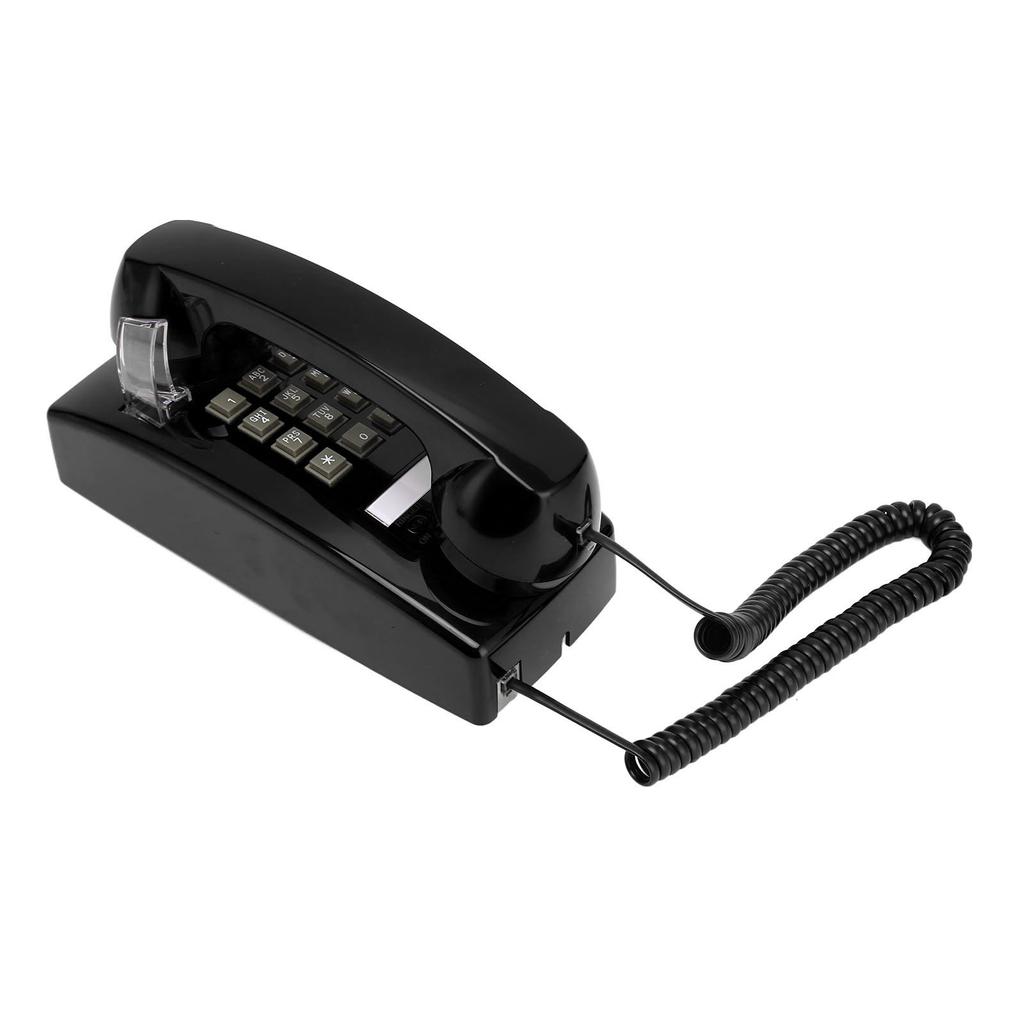 Retro Wall Mounted Telephone Classic Waterproof Corded Phone with Volume Control for Home Office Liv