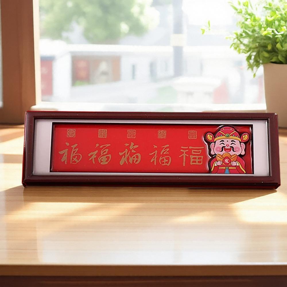 Китайский стиль Бог Богатства Магнитный для Холодильника Традиционные Благословения Фоторамка Магнит на Холодильник Прямоугольный 3D