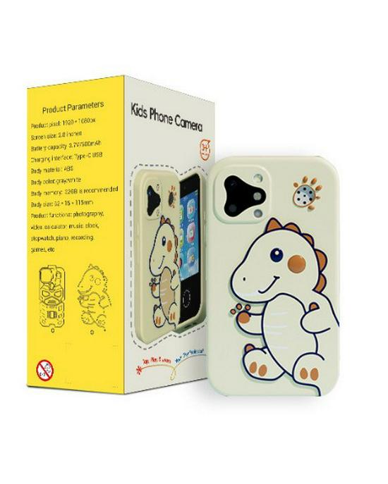 New D17 Dual Camera Kids' Cartoon Camera Phone - HD Video, Cute Mini Design, Perfect Gift for Photography.