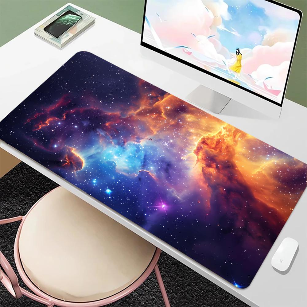 Space Galaxy Large Mouse Pad PC Gaming Rubber Anti-Slip Table Pads Mousepad Office Gamer Mousemats XXL Keyboard Desk Mat 90x40cm