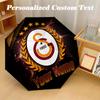 8 Rib Auto Folding Umbrella Galatasaray FC Print Custom Name Text Portable Rain Gear