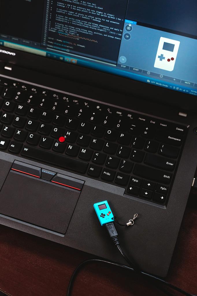 TinyCircuits Thumby (Clear) Tiny Game Console Playable Programmable Keychain: Electronic Miniatures STEM Learning Tool