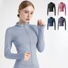 Long Sleeve Sports Jacket Women Fitness Yoga Shirt Activewear Running Coats Workout Clothes Size S-XXL