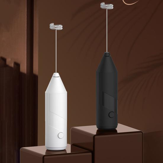 Ручной миксер, вспениватель молока со смесительной головкой из нержавеющей стали, долговечный аккумулятор, эффективный венчик для взбивания, миксер для напитков, мини-пенообразователь для латте, капучино