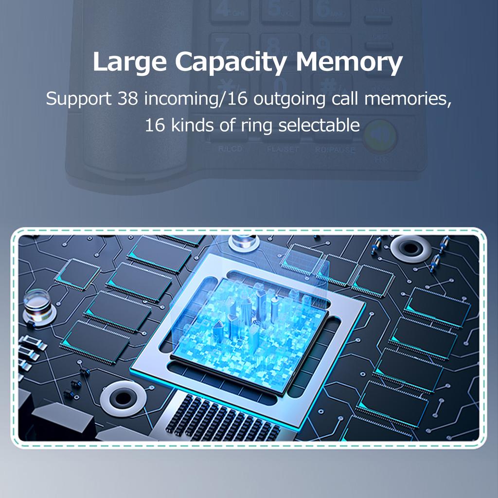 Настольный проводной телефон Стационарный телефон с регулируемым ЖК-экраном идентификации вызывающего абонента