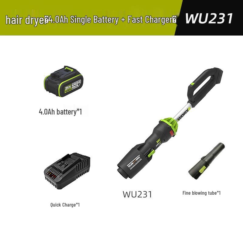 Worx WU231 Бесщеточный аккумуляторный воздуходув - Мощный очиститель пыли и золы
