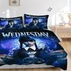 Постельное белье Wednesday Addams Комплект Пододеяльник Подарок для Спальни, Включает 1 Пододеяльник и 2 Наволочки, Без НаполнителяB550