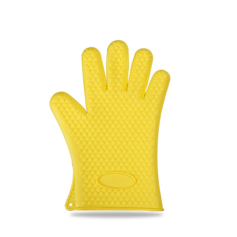 1 пара инструментов для выпечки, силиконовые перчатки с пятью пальцами и сердечками, перчатки для микроволновой печи, противоожоговые, термостойкие, кухонные принадлежности, красочные гаджеты