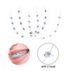 2Pcs Split Type Mini Colorful Brackets With Hook Dental Fake Braces Temporary Tooth Decoration Dental Tool