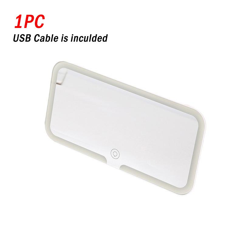 Auto Mirror Sun Visor Makeup Mirror LED Touch Screen Three Light Modes Adjustable Rechargeable Car Interior Rear Vanity Mirror