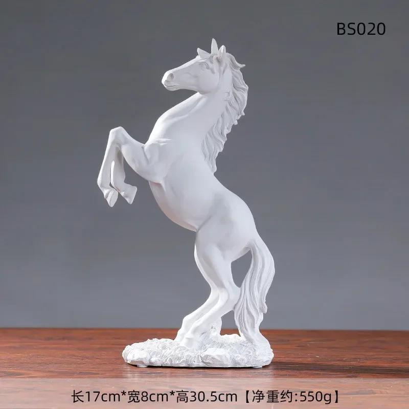 Creative Gold Silver Black Resin Sculpture, Horse Model Home Decor Animal Decoration Living Room Office Craft