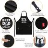 Kaidouma Grilling Aprons for Men Dad - Mens Funny Chef Cooking BBQ Grill Apron with 2 Pockets - Father's Day Apron for Daddy Husband - Best Dad in