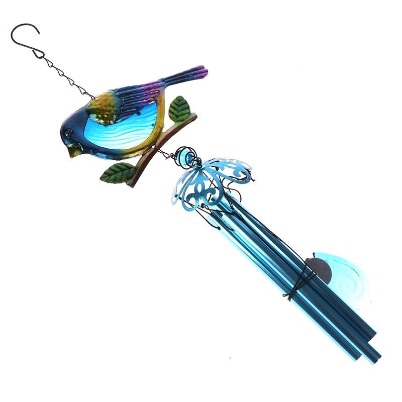 Портативные металлические стеклянные декоративные колокольчики с милыми птичками, подвесные колокольчики