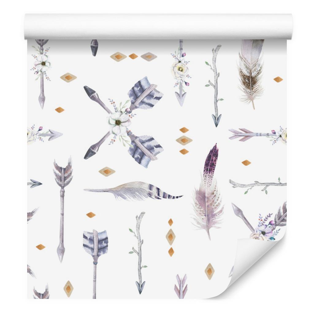 Indian feather arrows wallpaper for living room and bedroom 50x1000