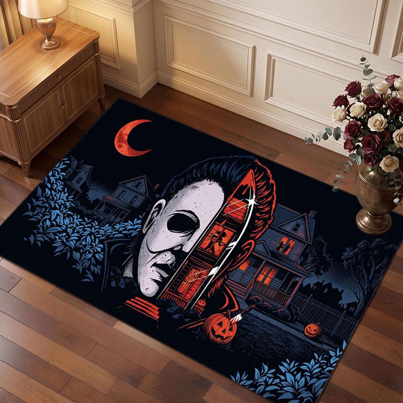 Halloween Michael Myers Rug Soft Thick Non Slip Floor Carpet for Bedroom Living Room Home Decor