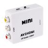 RCA AV в HDMI конвертер адаптер Мини Композитный CVBS в HDMI AV2HDMI конвертер 1080P Белый