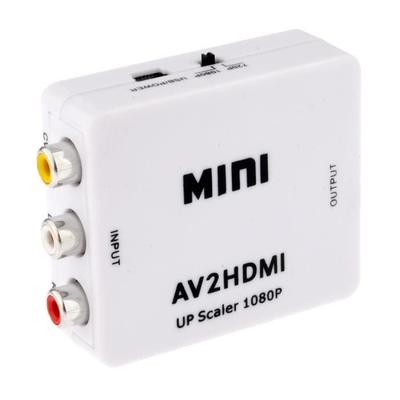 RCA AV в HDMI конвертер адаптер Мини Композитный CVBS в HDMI AV2HDMI конвертер 1080P Белый