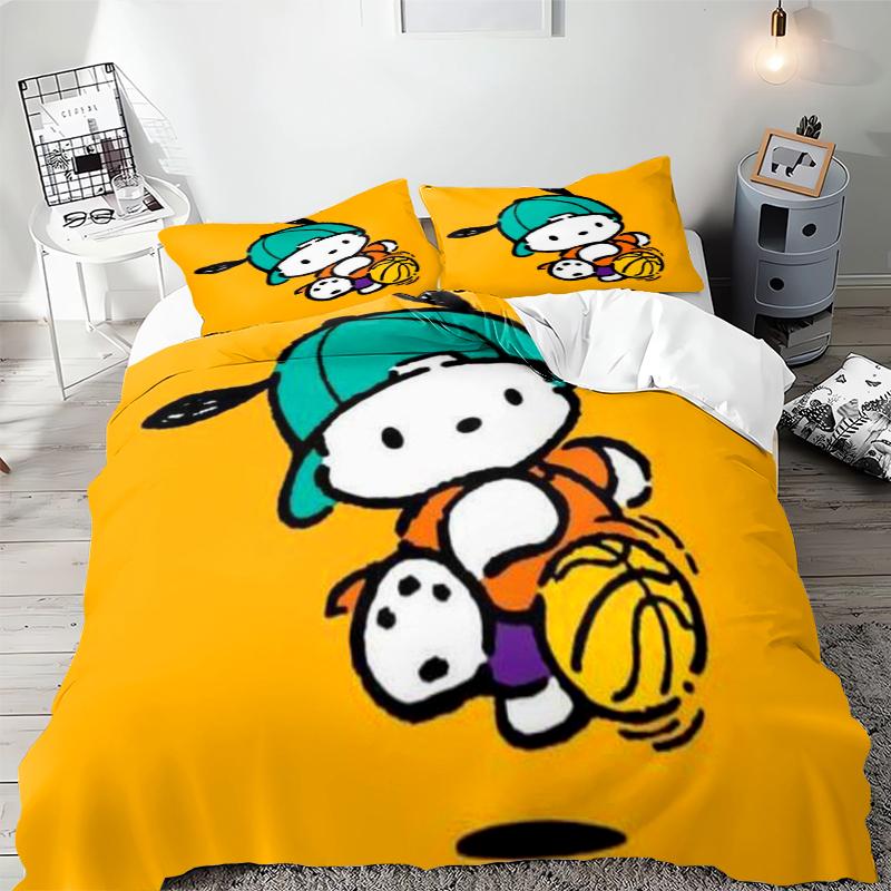 Постельное белье с 3D-принтом Pochacco, комплекты: одеяло, покрывало, пододеяльник, наволочки, 2-3 предмета, декор для детской и взрослой спальни