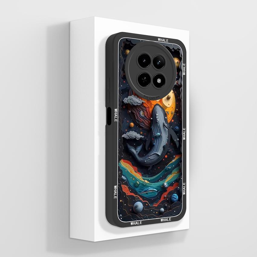 Чехол для Oppo Realme 12 13 14 P1 P2 Pro 14T 12X Сумки для телефона Милые узоры с медвежьими лапками Жидкий силикон Улучшенный пыленепроницаемый защитный чехол для корпуса Oppo